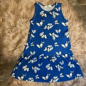 Girls Blue Butterfly Dress